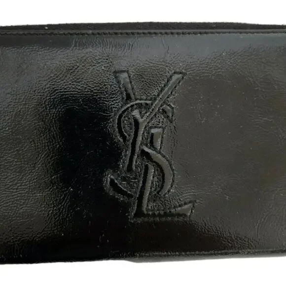 YSL Long Wallet Black Embossed Patent Leather - Picture 7 of 9